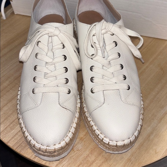 9 M Wowmen's ANTONIO MELANI leather Espadrille cream Sneakers platform Taylor - Picture 8 of 8